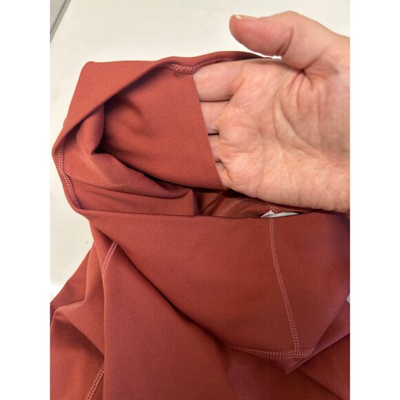 Lot of 2 Nike Dri-Fit leggings size Medium Navy dots Terracotta yoga athletic - Picture 12 of 14